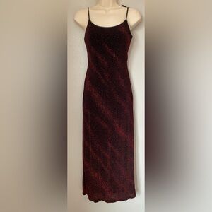 Aqua Blues red and black sparkly stretch dress size small